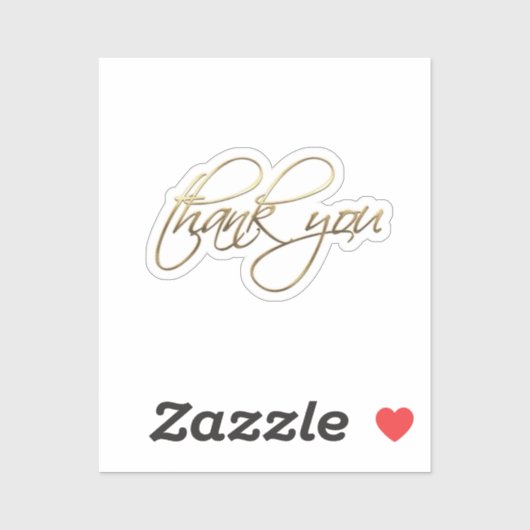 Goud Dank u Sticker (Vel)