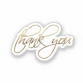 Goud Dank u Sticker (Voorkant)