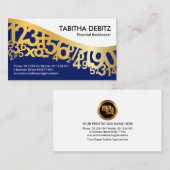 Goud Dansende Nummers Wave Visitekaartje (Voorkant / Achterkant)