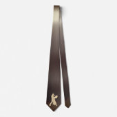 Goud Dansers Silhouetten (nepschittering) Stropdas (Voorkant)