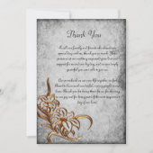 Goud dat is gebrand op Antiek parchyweddenschappen Bedankkaart (Voorkant)