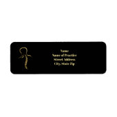 Goud - de Etiketten van het Adres van de Terugkeer (Voorkant)