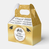 Goud, de gunsten van de klassenreünie, dozen, vera bedankdoosjes (Achterkant)