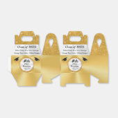 Goud, de gunsten van de klassenreünie, dozen, vera bedankdoosjes (Uitgevouwen)