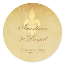  goud de luxe Franse fleur de lis bruiloft