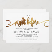 Goud de nacht voor de uitnodiging (Voorkant / Achterkant)