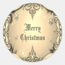 Goud decoratief Kerst sticker