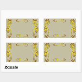 Goud Decoratieve Border label Sticker (Vel)
