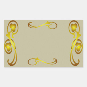 Goud Decoratieve Border label Sticker