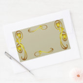 Goud Decoratieve Border label Sticker (Envelop)