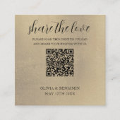 Goud | Deel de Love QR-code Informatiekaartje (Voorkant)