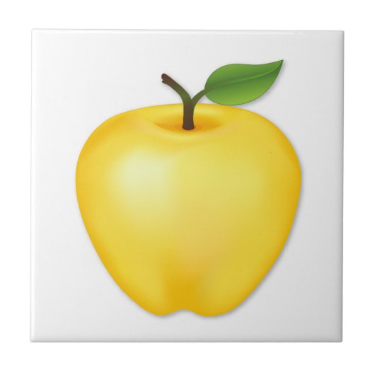 Goud Delicious Appel Tegeltje (Voorkant)
