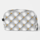 Goud Diamant Pluizig Wit Toilettasje (Voorkant)