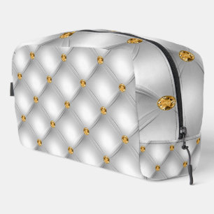 Goud Diamant Pluizig Wit Toilettasje