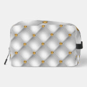 Goud Diamant Pluizig Wit Toilettasje (Achterkant)