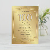 Goud & Diamanten 100e verjaardag Jubileum Kaart (Staand voorkant)