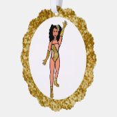 Goud & Diamanten Danser Ornament Kaart B (Links)