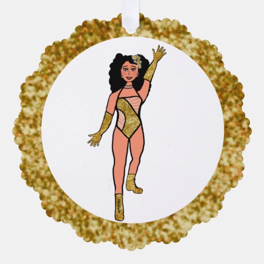 Goud & Diamanten Danser Ornament Kaart B (Voorkant)