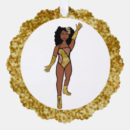 Goud & Diamanten Danser Sierkaart A Ornament Kaart