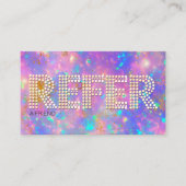 Goud Diamond Fire Opal Stone Verwijzing Visitekaartje (Voorkant)