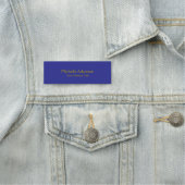 Goud & Diepblauw Kleur Professional Plain Modern Naamplaatje (In situ)