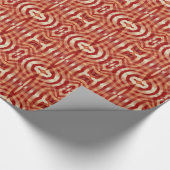 Goud dieprode Batik patroon cadeaupapier (Hoek)
