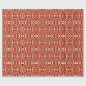 Goud dieprode Batik patroon cadeaupapier (Vlak)