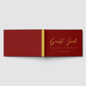 Goud & Dieprode Kleuren Professioneel Modern Elega Gastenboek (Volledig)