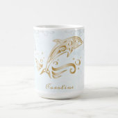 Goud dolfijn op maat gemaakte koffie-Mok Koffiemok (Center)