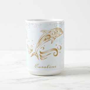 Goud dolfijn op maat gemaakte koffie-Mok Koffiemok