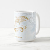 Goud dolfijn op maat gemaakte koffie-Mok Koffiemok (Voorkant rechts)