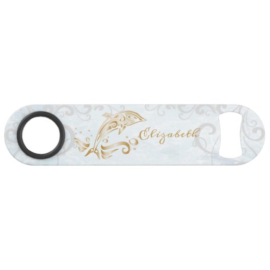 Goud Dolphin Aangepaste opening voor fles Speed Flessenopener (Voorkant (Horizontaal))