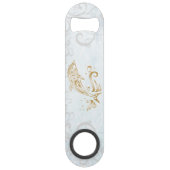 Goud Dolphin Aangepaste opening voor fles Speed Flessenopener (Achterkant)