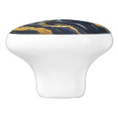 Goud donker marmeren patroon keramische knop (Zijkant)