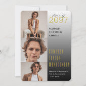 Goud donker tot licht Citaat 3 Foto modern Afstude Aankondiging (Voorkant)