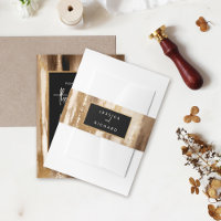 Goud & Donker Waterverf Namen Bruidspaar Trouwen