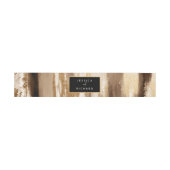 Goud & Donker Waterverf Namen Bruidspaar Trouwen Uitnodigingen Wikkel (Vlak)