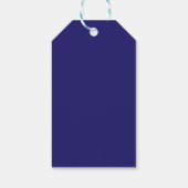Goud & Donkerblauwe Kleur Professionele Eenvoudige Cadeaulabel (Achterkant)