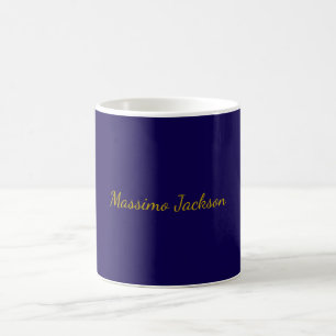 Goud & Donkerblauwe Kleur Professionele Eenvoudige Koffiemok