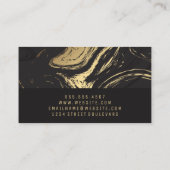 Goud Donkergrijs Marmer | Reeks handtekeningen voo Visitekaartje (Achterkant)