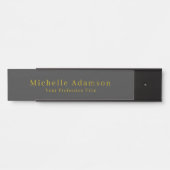 Goud & Donkergrijs Zwart Professional Plain Modern Deurbordje (Voorkant)
