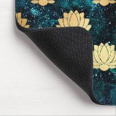 Goud & Donkergroen Galaxy Dharma Mandala Patroon Muismat (Hoek)
