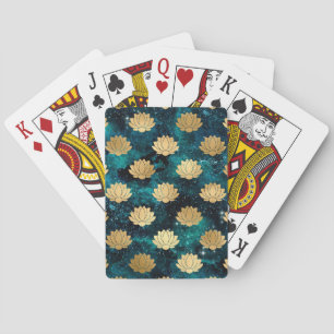 Goud & Donkergroen sterrenstelsel Dharma-mandalapa Pokerkaarten