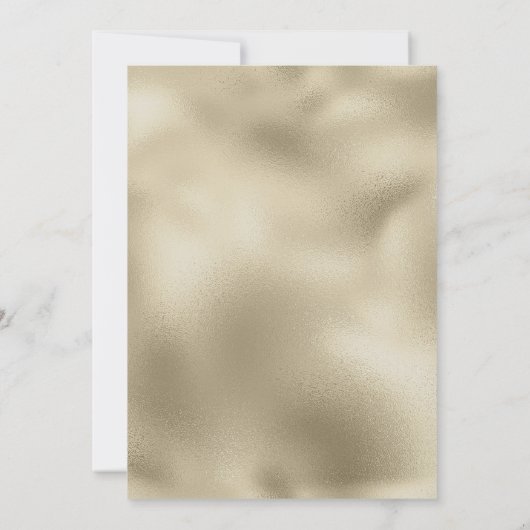 Goud donkergroen wit elegante orchidee bruiloft kaart (Achterkant)