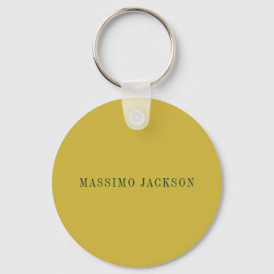 Goud & donkergroene kleur minimalistisch gewoon mo sleutelhanger