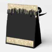 Goud Drip Glamour Foto Favor Doos Bedankdoosjes (Achterkant)