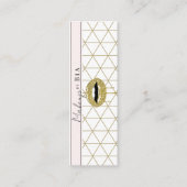 Goud Dripping Lips Glitter Drips Make-up Artiest Mini Visitekaartje (Voorkant)