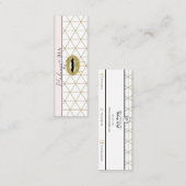 Goud Dripping Lips Glitter Drips Make-up Artiest Mini Visitekaartje (Voorkant / Achterkant)