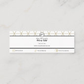 Goud Dripping Lips Glitter Drips Make-up Artiest Mini Visitekaartje (Achterkant)