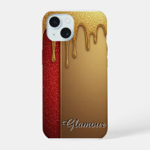 Goud Druppelende Glitter Rode Glam Kerstcadeau